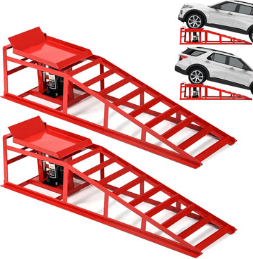 Heavy duty 2PCS hydraulic car ramps 11000lbs for home garage
